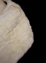 Vintage 1950s Ivory Mink Fur Stole