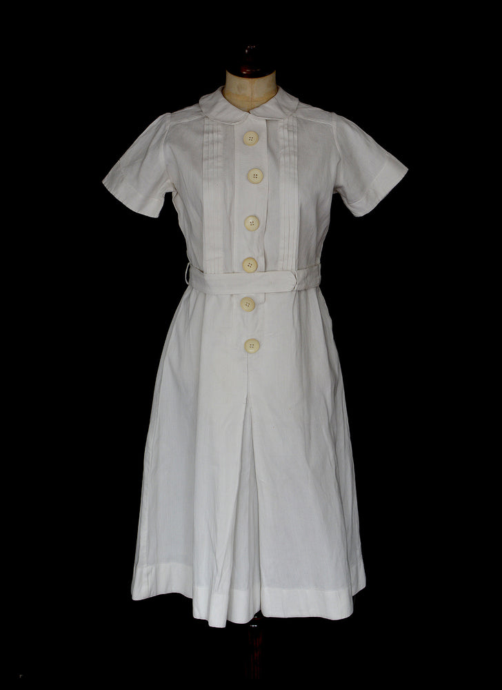 Vintage 1930s White Tennis Dress