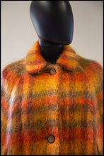 vintage 1960s orange plaid mohair cape alexandra king 