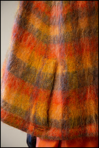 orange plaid mohair
