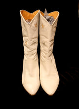 Vintage 1980s White Star Cowboy Boots