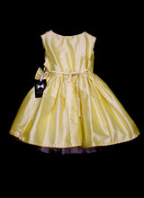 Buttercup Yellow Silk Girls Flower Girl Dress