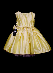 Buttercup Yellow Silk Girls Flower Girl Dress
