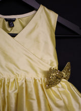 Buttercup Yellow Silk Girls Flower Girl Dress