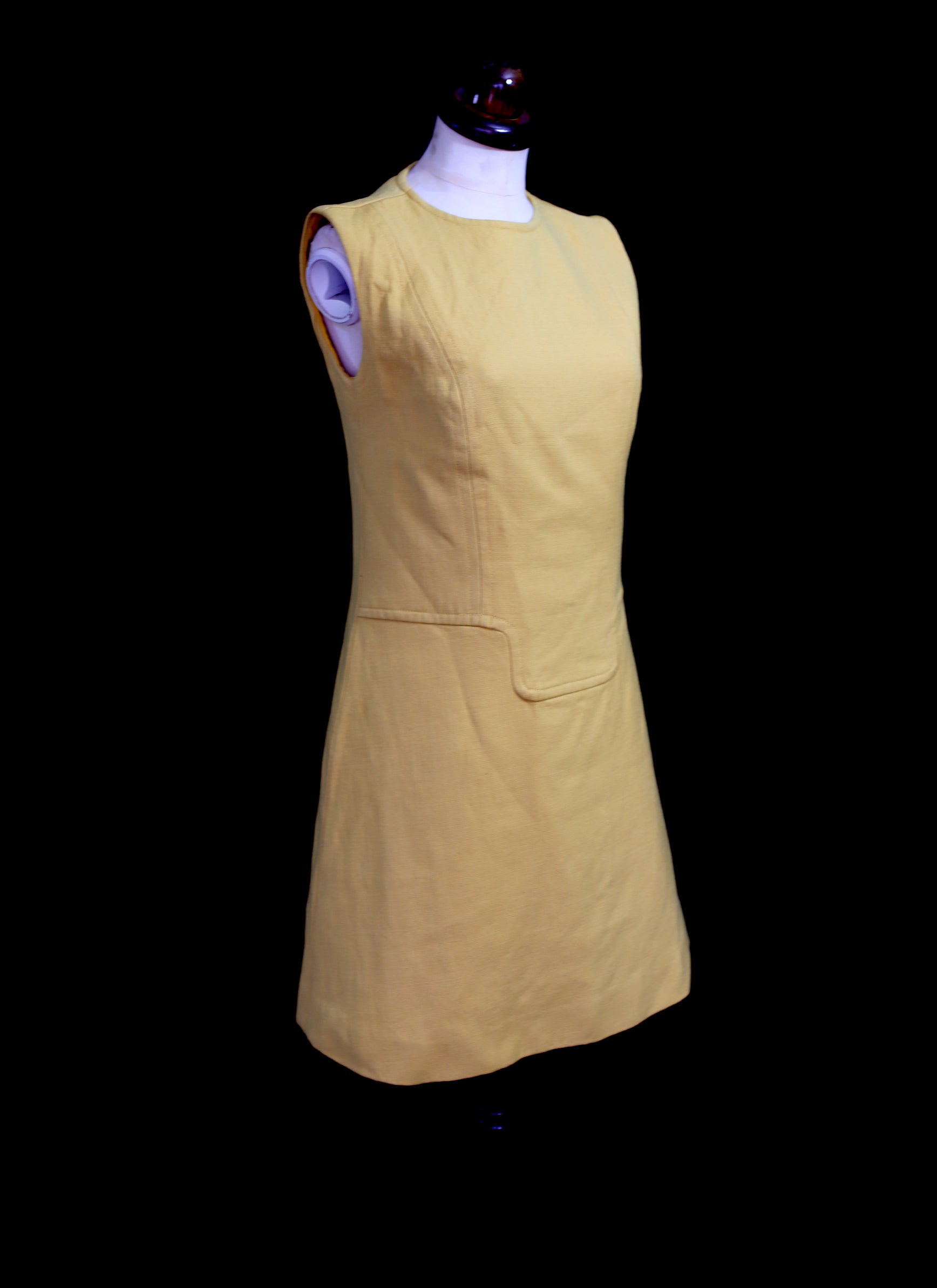 Vintage 1960s Yellow Wool Dress Suit