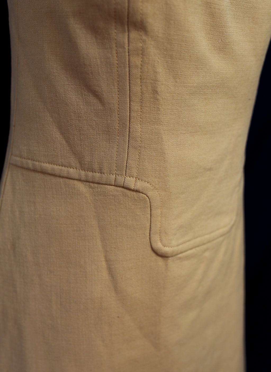 Vintage 1960s Yellow Wool Dress Suit