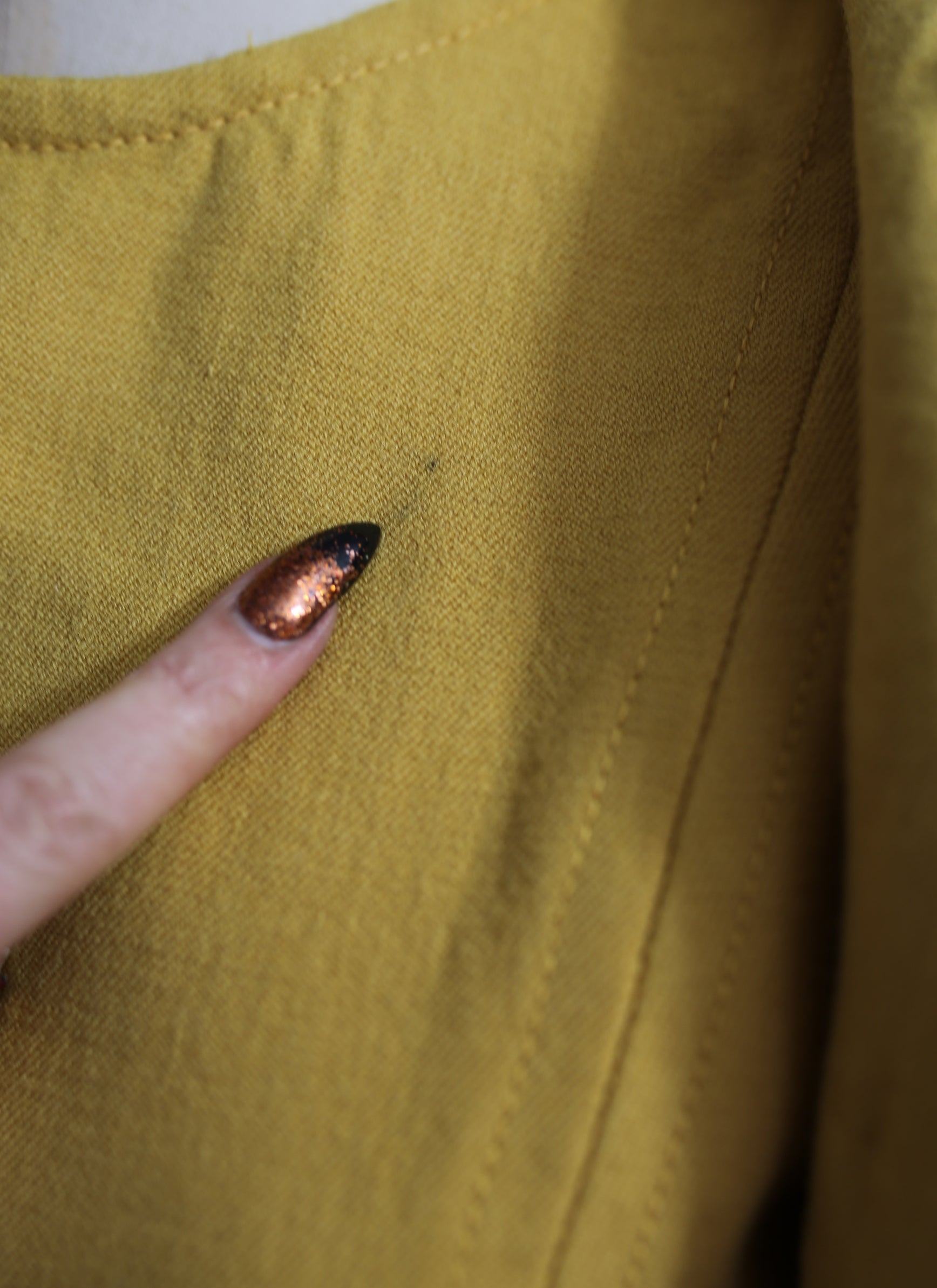 Vintage 1960s Yellow Wool Dress Suit
