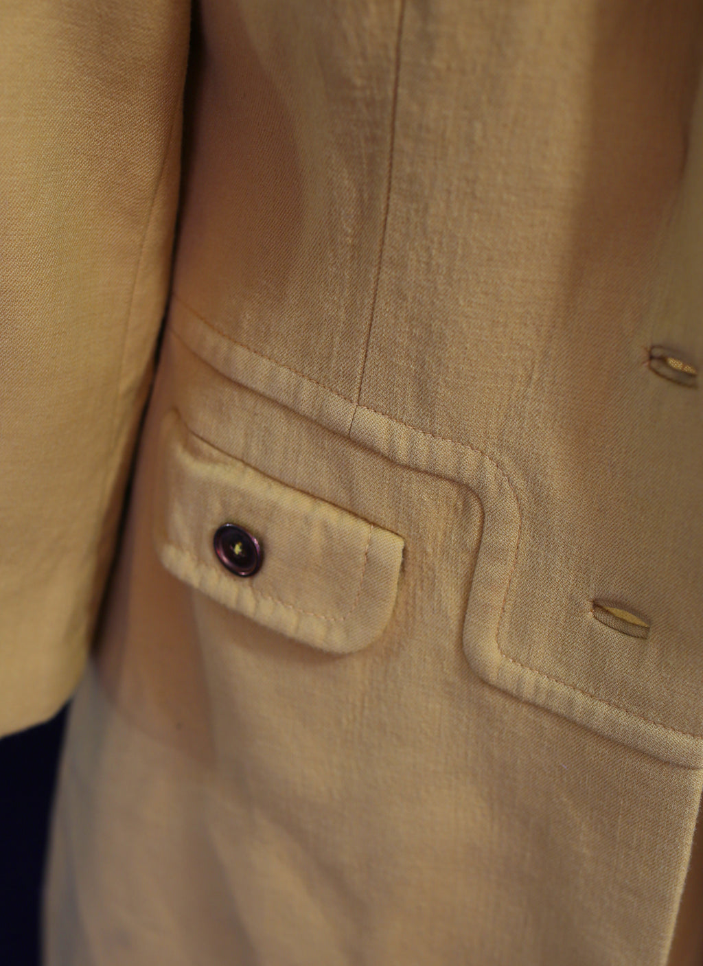 Vintage 1960s Yellow Wool Dress Suit